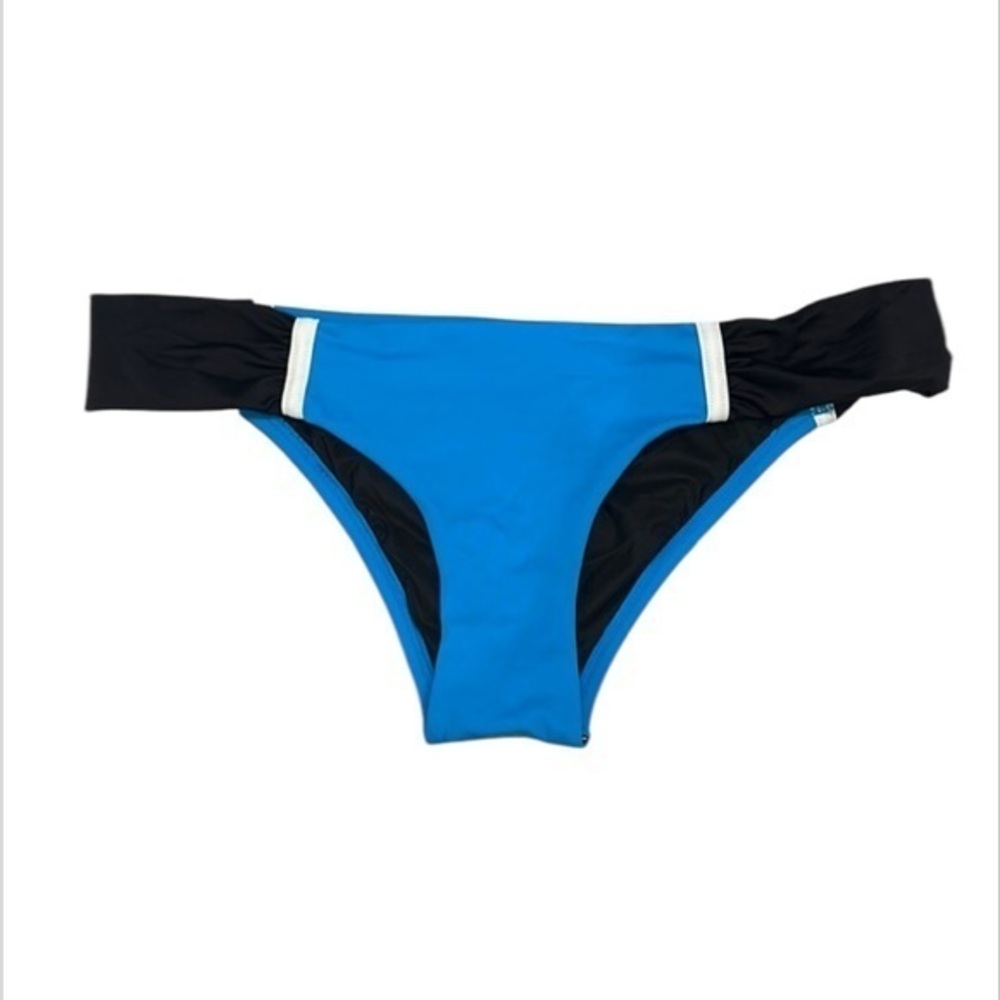 A. Che Blue black swim bikini bottom size medium